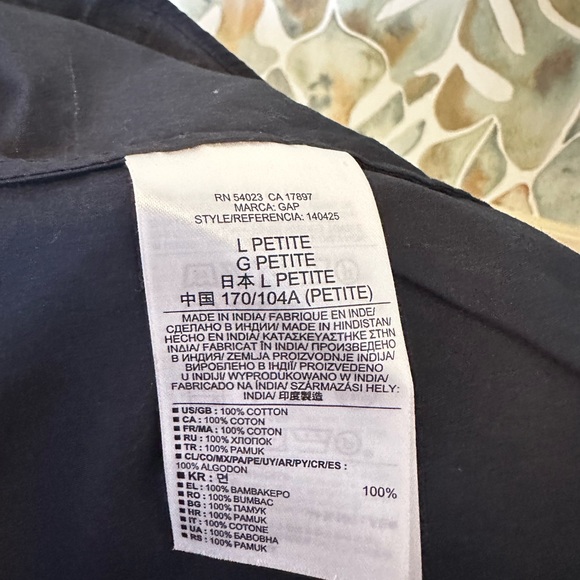 Navy blue, Gap, peplum cotton top. - Picture 4 of 4